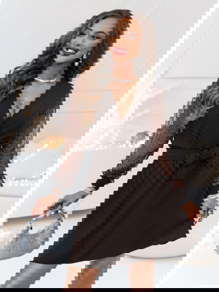 Czekoladowa sukienka z...