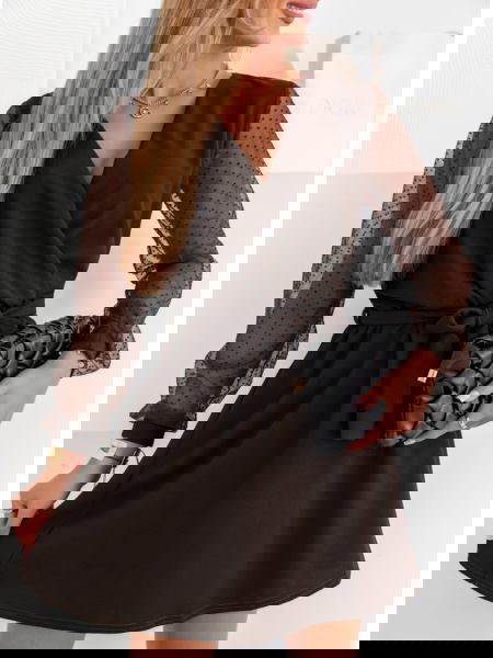 Czekoladowa sukienka z... 2