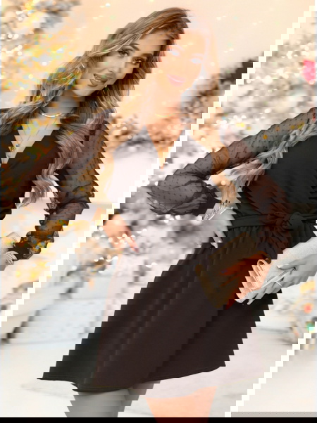 Czekoladowa sukienka z...