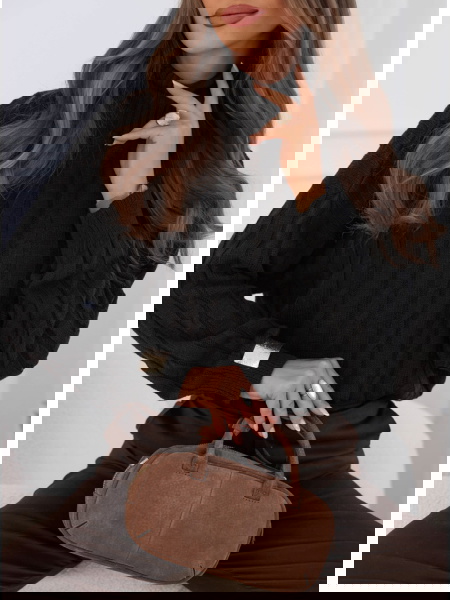 Czarny sweter oversize z... 2