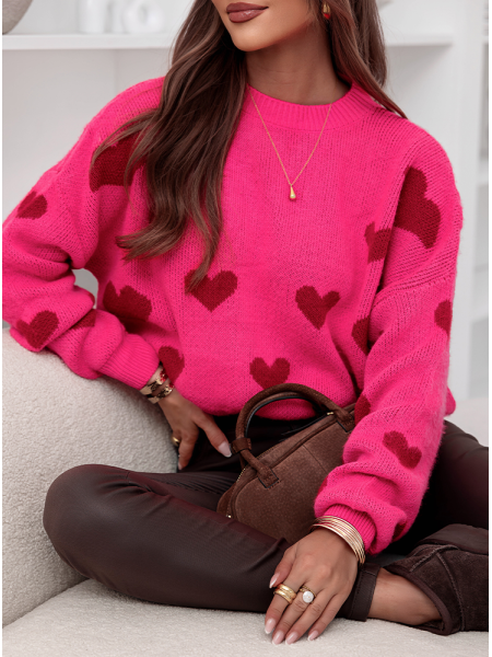 Sweter w serduszka Neffe -... 2