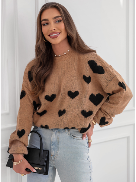 Sweter w serduszka Neffe -... 2