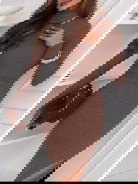 Prążkowany komplet bluzka i...