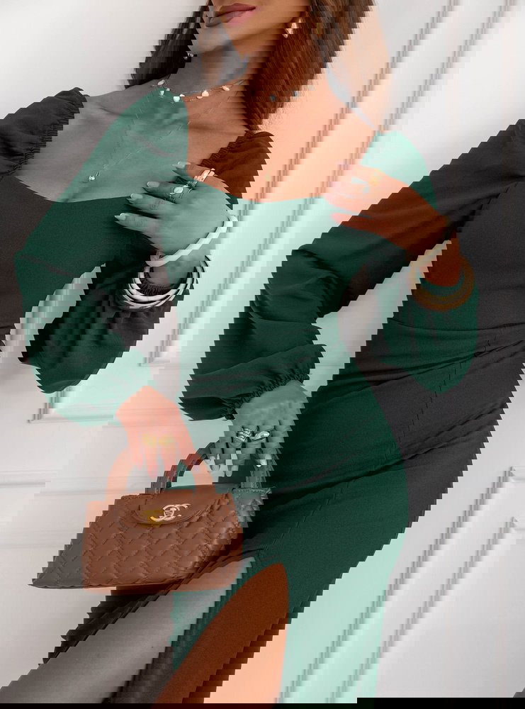 Sukienka z rozcięciem Cathey -...