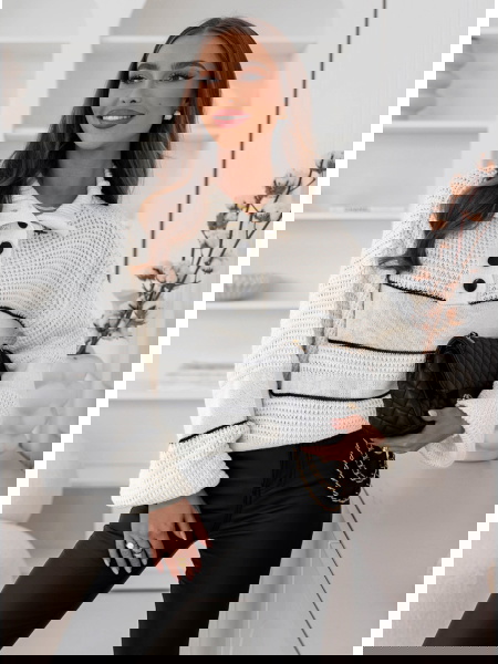 Sweter oversize z guzikami... 2