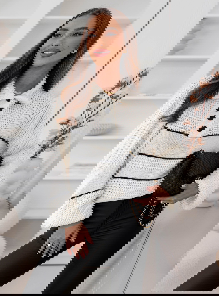 Sweter oversize z guzikami Micheal -...