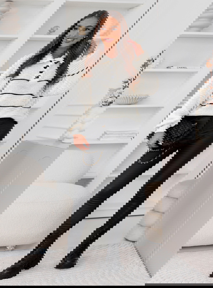 Sweter oversize z guzikami Micheal -...