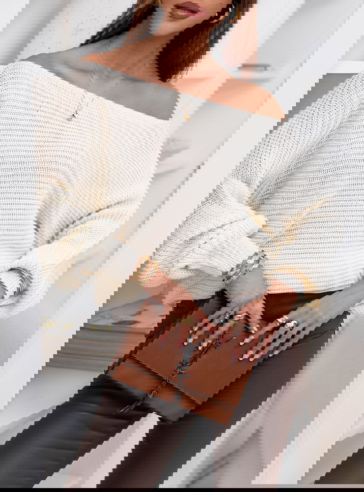 Sweter oversize Magalita - ecru