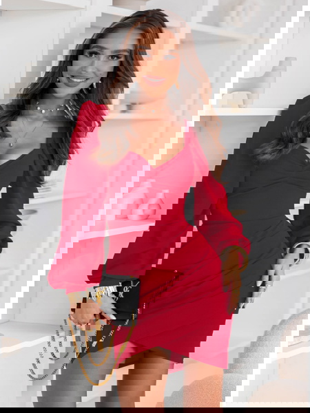 Malinowa sukienka z... 2