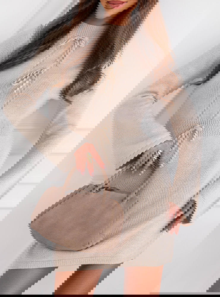 Beżowa swetrowa sukienka mini Maitildaa