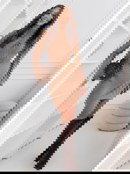 Swetrowa sukienka mini... 2