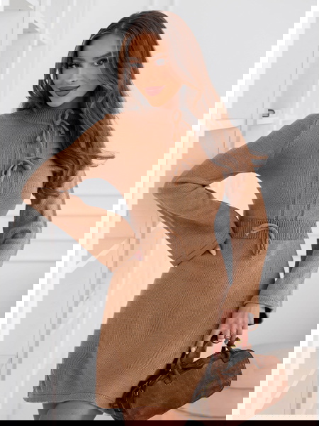 Swetrowa sukienka mini...