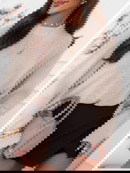 Beżowy sweter oversize Jodenee