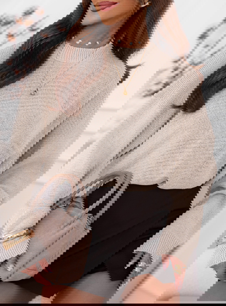 Beżowy sweter oversize Jodenee