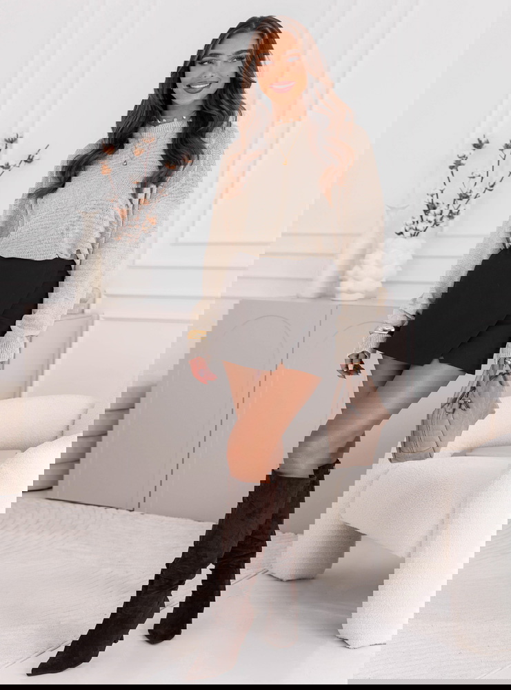 Beżowy sweter oversize Jodenee