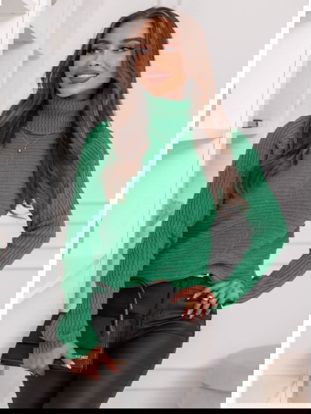 Zielony sweter z golfem... 2