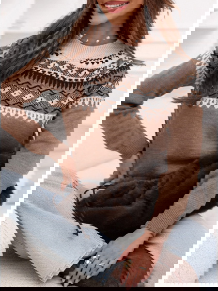 Sweter w skandynawski wzór...