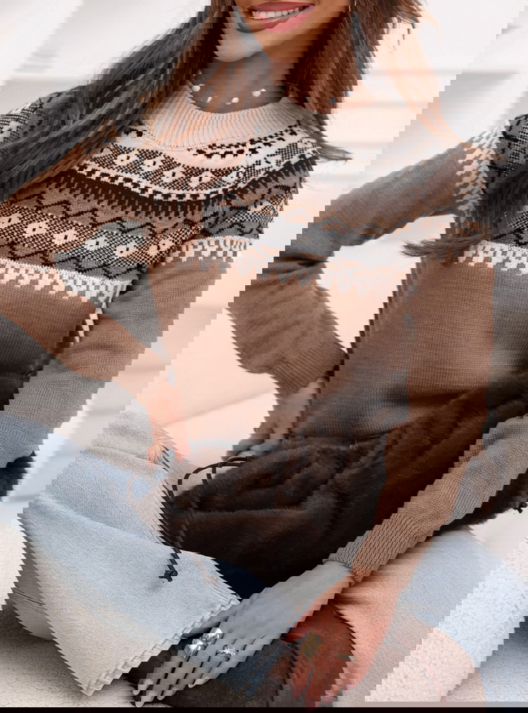 Sweter w skandynawski wzór Kenziee -...