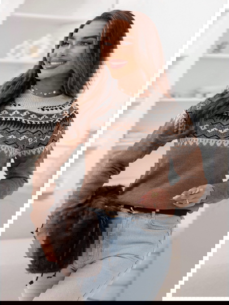 Sweter w skandynawski wzór... 2