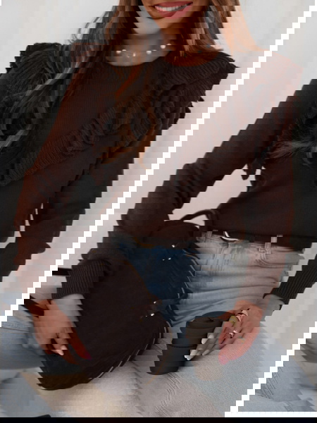 Czekoladowy sweter z...