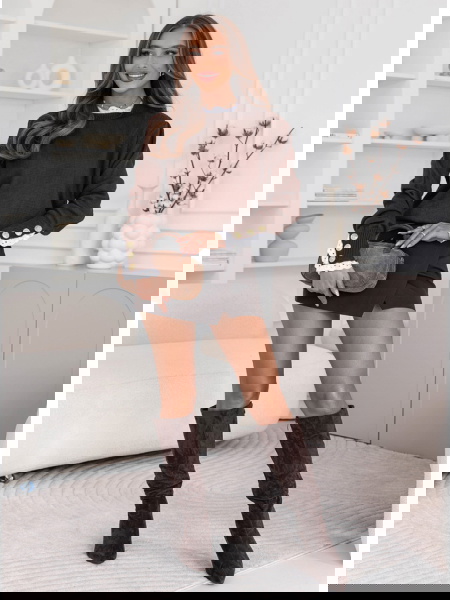 Czekoladowy sweter z... 2