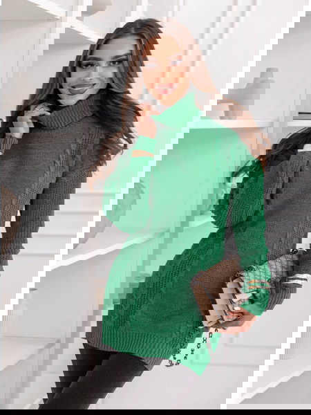 Zielony sweter z golfem Evilou 2