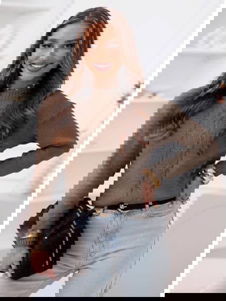 Czekoladowy sweter z... 2