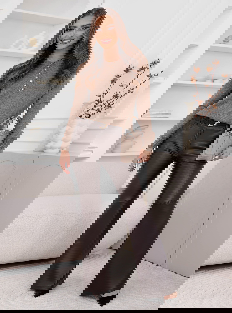 Sweter z guzikami Taurinaa - mocha...