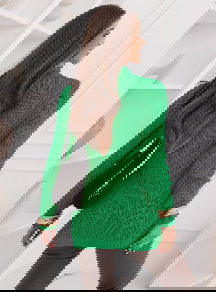 Zielony sweter z golfem Debroah