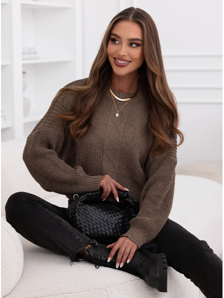 Czekoladowy sweter z...