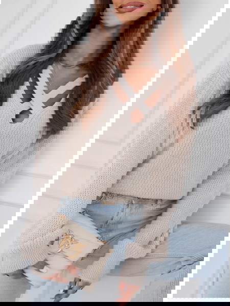 Beżowy sweter oversize Raeleen 2