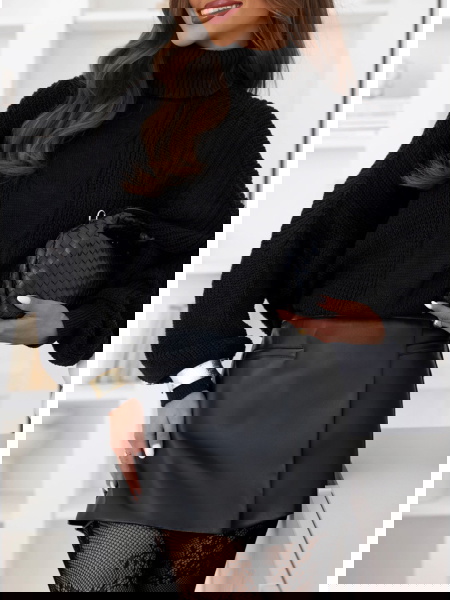 Czarny sweter oversize z... 2