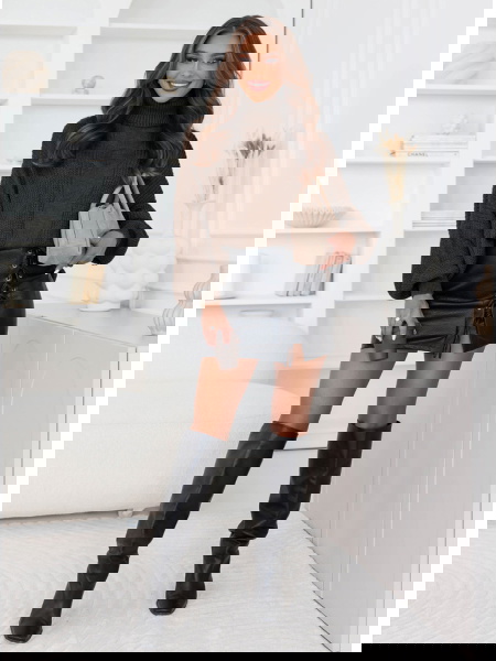 Czekoladowy sweter oversize... 2