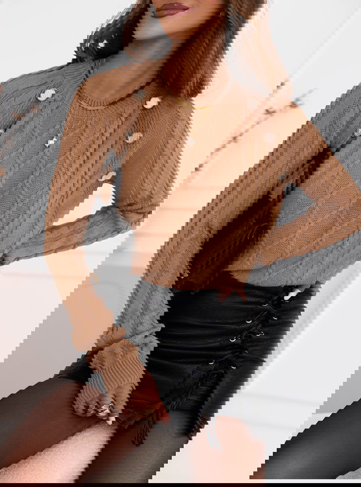 Sweter z ozdobnymi guzikami Rydia -...