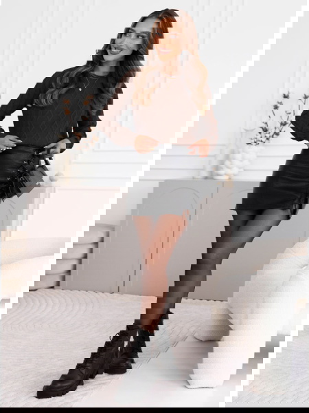 Czekoladowy sweter z... 2