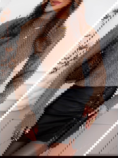 Czekoladowy sweter z...