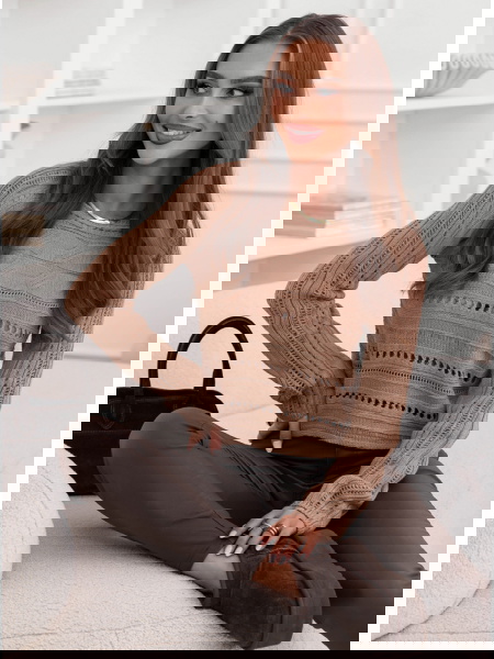 Sweter ażurowy Calandre -...