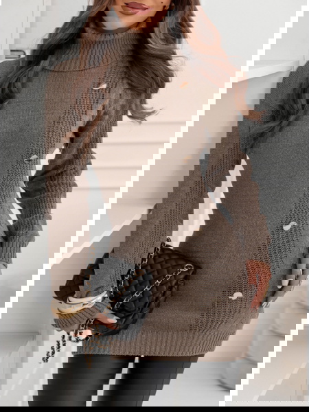 Czekoladowy sweter z...