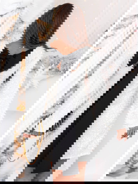 Biała cekinowa świąteczna... 2