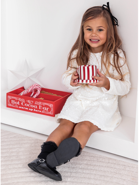 Biała cekinowa świąteczna... 2