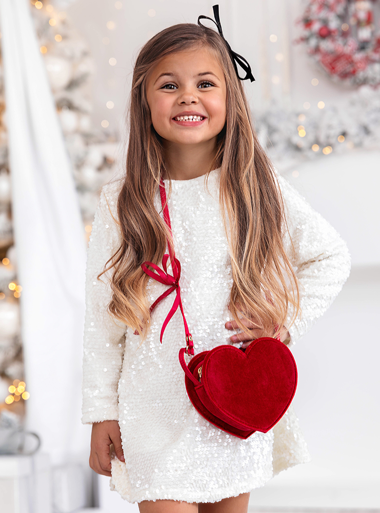 Biała cekinowa świąteczna sukienka...