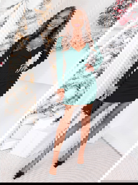 Prążkowana sukienka na... 2