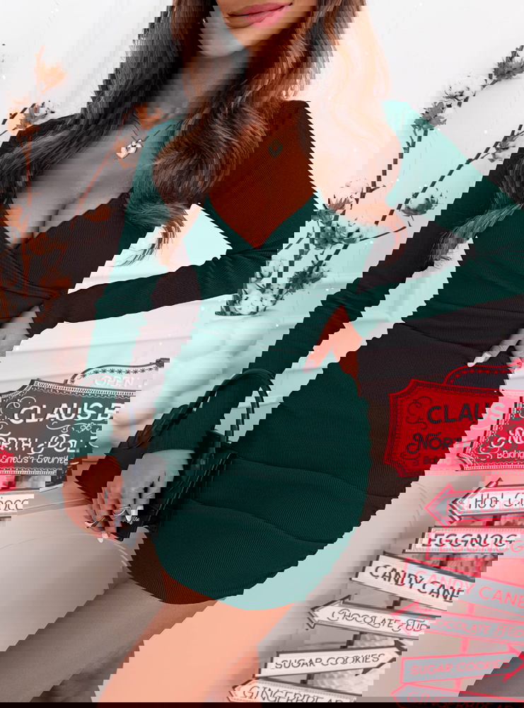 Prążkowana sukienka na święta z...