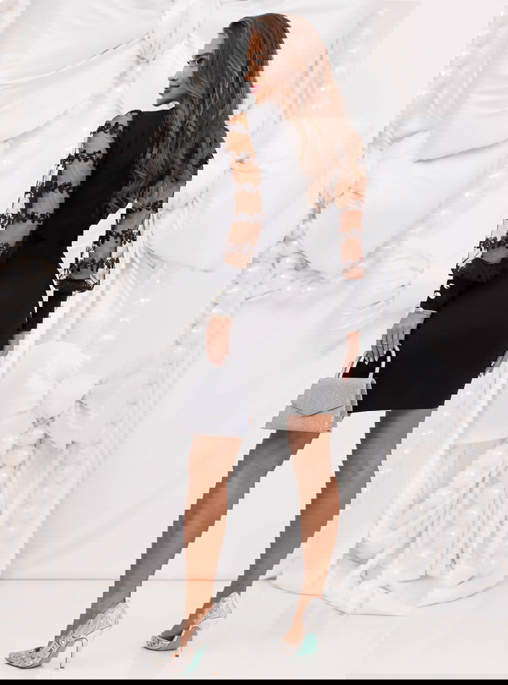 Czarna świąteczna sukienka z...