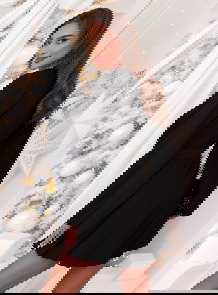 Czarny świąteczny kombinezon jak...