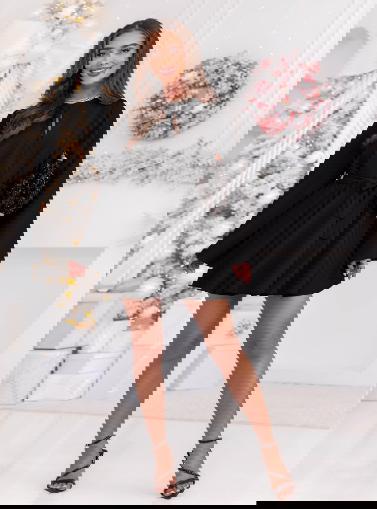 Czarny świąteczny kombinezon jak...