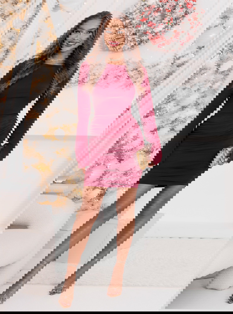 Bordowa świąteczna dopasowana...