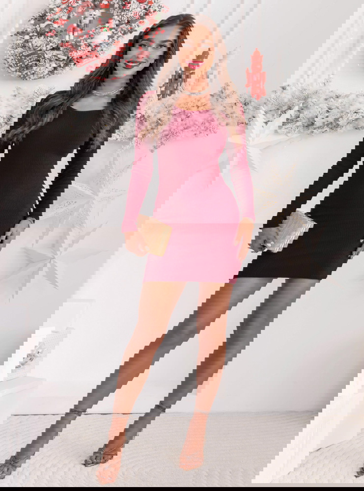 Bordowa prążkowana dopasowana...