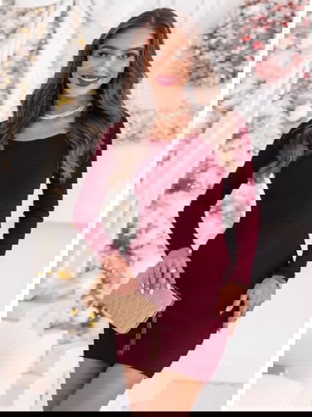 Bordowa prążkowana... 2