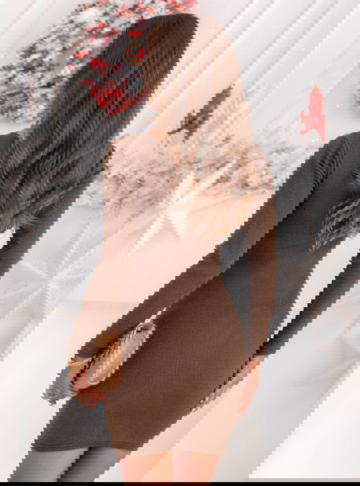 Prążkowana dopasowana świąteczna...